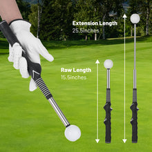 Load image into Gallery viewer, FODESAN Retractable Left-Handed Golf Swing Training Aid: Portable Grip Trainer with Click Feedback Sound – Ideal for Left-Handed Players, Muscle Training, for Beginners &amp; Enthusiasts
