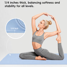 Load image into Gallery viewer, Wimwum Extra Wide Yoga Mat 72" x 32", 6mm Non Slip TPE Exercise Mat with Carrying Strap, Large Workout Mat for Yoga, Pilates, Stretching, HIIT &amp; Home Gym, IceBlue
