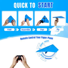 Load image into Gallery viewer, Remote Control Airplane Kit with Colored Papers, Super Easy Fly Toy for Kids DIY STEM KIT
