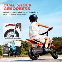Load image into Gallery viewer, A12 Electric Dirt Bike for Kids, 36V 350W Electric Motorcycle for Kids Ages 3-10, Up to 15.5MPH &amp; 14 Miles Long-Range
