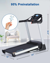 Load image into Gallery viewer, BORGUSI Treadmill with 15% Auto Incline - Blue
