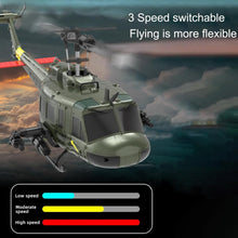 Load image into Gallery viewer, NBJIALIN RC ERA C032 UH-1 Huey Helicopter - Remote Control Helicopters for Adult, 1/48 Sacle 2.4G 6CH Gyro Stabilized Aircraft with Altitude Hold &amp; Optical Flow,3D Stunt Drone (Green)
