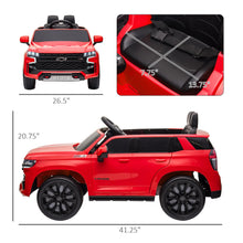 Load image into Gallery viewer, Chevrolet Tahoe Licensed Kids Ride on Car, 12V Battery Powered Kids Electric Car with Remote Control, Red
