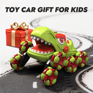 Dinosaur Remote Control Car for Kids, 8WD RC Stunt Car with Spray & Light & Music, Remote Control Toy Vehicle for Boys Girls 6-12, Birthday