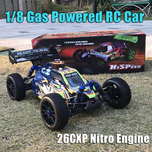 1/8 Nitro RC Truck For Adult 90KM/H 4WD Nitro Gas Powered RC Car 94970 26CXP Engine Fast Speed Remote Control Truck (Green)