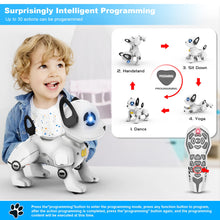 Load image into Gallery viewer, Remote Control Robot Dog Toy, Programmable Smart Interactive Robotic Pets, RC Stunt Robot Toys Dog Imitates Animals Music
