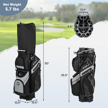 Load image into Gallery viewer, Tangkula Golf Cart Bag, 14-Way Full Length Dividers, Grey
