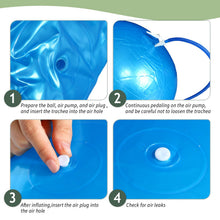 Load image into Gallery viewer, Hungdao 10 Pack 22 Inch Heavy Duty Exercise Balls Inflatable Pregnancy Yoga Pilates-(Blue)
