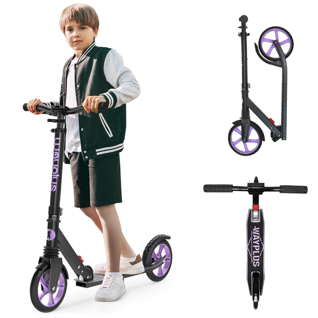 Kick Scooter for Ages 6+,Kid, Teens & Adults. Max Load 240 LBS. Foldable, Lightweight, 8IN Big Wheels for Kids, Teen and Adults