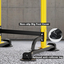 Load image into Gallery viewer, soges Power Tower Pull Up Bar Station, Free Standing Pull Up Rack Dip Station for Home Gym- Yellow
