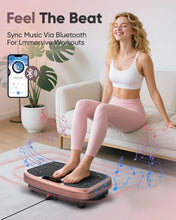 Load image into Gallery viewer, WATEYA Vibration Plate Exercise Machine Vibrating Platform for Fun Lymphatic Drainage and Weight Loss, Vibrant Home Workout Equipment with 1-200 Speeds, Stylish Fitness Gear (Pink)

