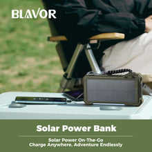 Load image into Gallery viewer, BLAVOR Solar Power Bank 20000mAh, Wireless Charger for Phones &amp; Apple Watch
