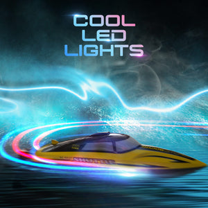 RC Boat - R208 20+ MPH Fast Remote Control Boat for Pool & Lake, 2.4GHz RC Boats for Adults & Kids, Summer Water Toy