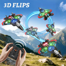 Load image into Gallery viewer, Fighter Jet with Light, 360° Flip Fighter Jet Toys, Stunt Roll, Airplane Toy Gifts for Kids Boys
