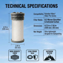 Load image into Gallery viewer, 2-Pack Replacement Water Filters Compatible with Katadyn Hiker &amp; Hiker Pro
