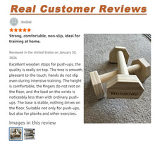 Load image into Gallery viewer, Wooden Parallettes 2 PCS Push Up Stand For Floor Calisthenics Bars Home, Handles Handstand Blocks Beech &amp; Pine Wood Pushup Non-Slip Base Parallel Exercise Equipment For MenTrainers(PINE WOOD)
