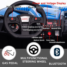 Load image into Gallery viewer, 2 Seater 24V Ride on Car with Remote Control, 4x4 Battery Powered Electric Vehicle, Side by Side 4WD Ride on Toy UTV for Kids, Blue
