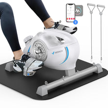 Load image into Gallery viewer, Under Desk Bike Pedal Exerciser - White &amp; Blue
