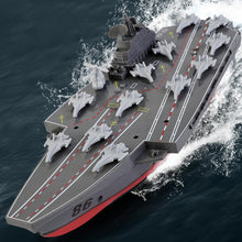 Load image into Gallery viewer, Remote Controlled Warship Battleship Aircraft Carrier 10km/h 4WD 2.4G RC Boat On Water Lakes Pools Exhibits Models for Boys Kids
