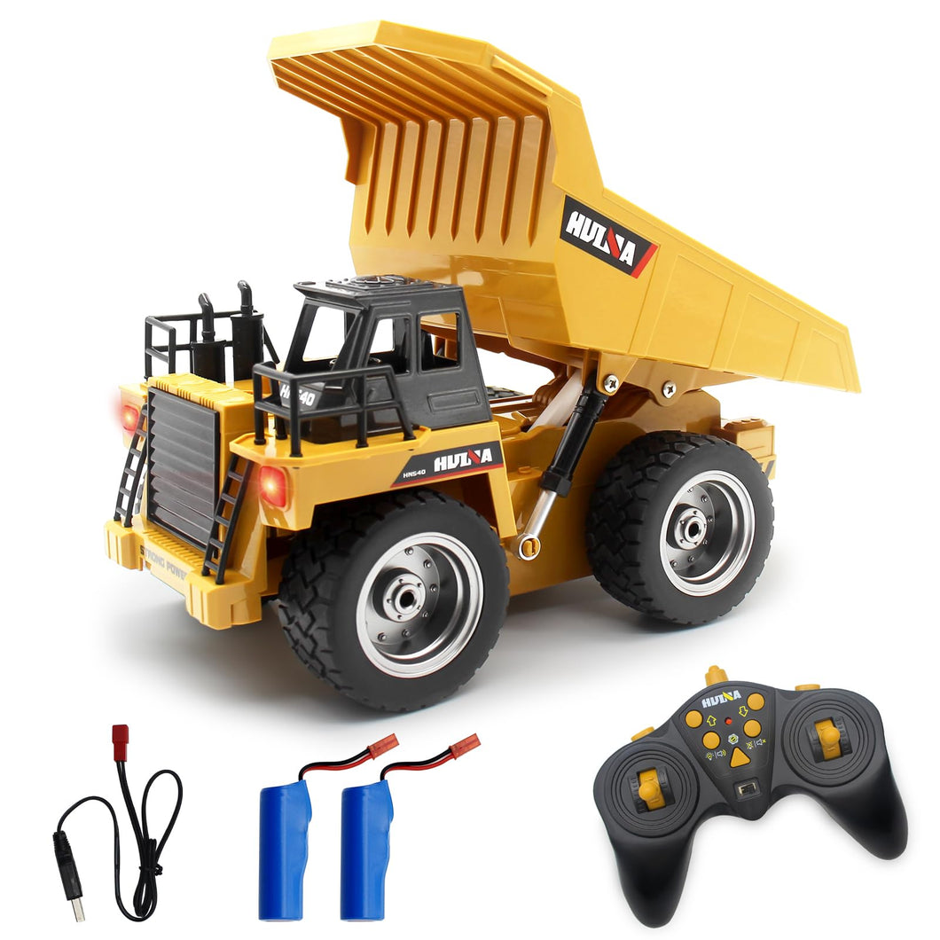 Remote Control Dump Truck 2.4Ghz 4WD RC Truck 6 Channel Mine Construction Vehicle Toy Machine Model
