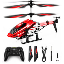 Load image into Gallery viewer, WANJUBOBO Remote Control Helicopter, RC Helicopter for Kids &amp; Adults, Red
