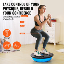 Load image into Gallery viewer, VEVOR 23-inch Half Exercise Ball Trainer, 660 lbs Capacity Balance Ball, Includes Resistance Bands - Particle Blue
