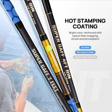 Load image into Gallery viewer, TRHUNTER Carbon Fiber Fishing Gaff Saltwater Fish Gaff with S316 Stainless Steel Fishing Hook (Blue Gaff - 7' - 4'' Hook)
