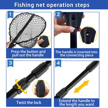 Load image into Gallery viewer, SEASPRO Black Collapsible Rubber Net – Aluminum, Lightweight, Extendable
