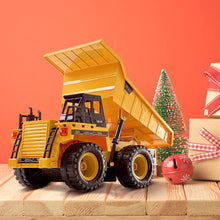 Load image into Gallery viewer, Remote Control Dump Truck - 5-Channel Electric Radio Control Construction Vehicles - Realistic Toy with Lights and Sounds
