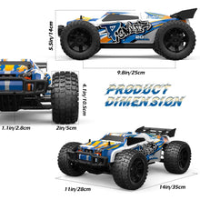 Load image into Gallery viewer, 1:10 Large High Speed Remote Control Car with LED Shell Lights, 48+ KM/H, 4WD Offroad Monster Truck for Adults &amp; Kids
