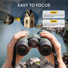 Load image into Gallery viewer, Aurosports 12x42 HD Binoculars for Adults, BAK4 Prism IPX7 Waterproof
