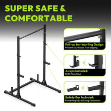 Load image into Gallery viewer, HANDBODE Squat Rack, 7ft Barbell, Weight Bench, Weight Plates Set 210 lb, Pull Up Bar- Silver
