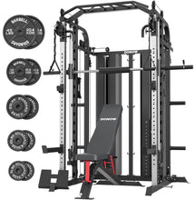 Load image into Gallery viewer, DONOW Smith Machine with Weight Stacks, Multi Function Home Gym System
