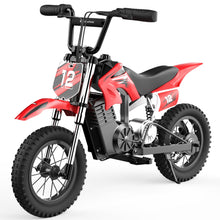 Load image into Gallery viewer, A12 Electric Dirt Bike for Kids, 36V 350W Electric Motorcycle for Kids Ages 3-10, Up to 15.5MPH &amp; 14 Miles Long-Range
