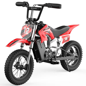 A12 Electric Dirt Bike for Kids, 36V 350W Electric Motorcycle for Kids Ages 3-10, Up to 15.5MPH & 14 Miles Long-Range