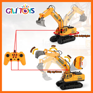 RC Toys Construction Excavator Car: Kids Birthday Gift for Boys Girls 4 5 6 7 8 9+ Year Old Truck Dump