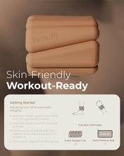 Load image into Gallery viewer, kure.fit Weighted Bangles | Adjustable Wrist and Ankle Weights for Women 2LB Each (Set of 2) Mocha
