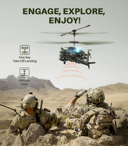 RC Helicopters, S51H Remote Control Helicopter 2.4GHz Military Army Toys for Boys Girls Kids with Altitude Hold