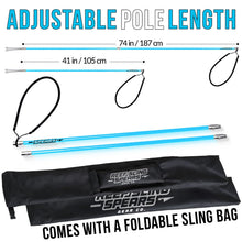 Load image into Gallery viewer, Hawaiian Sling Fishing Spear Set - Travel Fiberglass Pole Spear Harpoon for Spearfishing with 3 Prong Paralyzer Tips 5' - Fishing line Holder and Travel Bag Included for Spear Fishing Equipment
