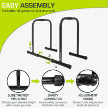 Load image into Gallery viewer, ProsourceFit Heavy Duty Dip Station -  Black
