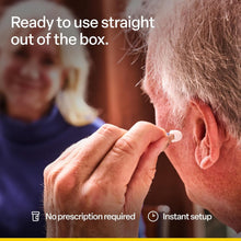 Load image into Gallery viewer, Audien Atom X Hearing Aid For Seniors &amp; Adults with Hearing Loss - Noise Cancelling, Rechargeable OTC Bluetooth Hearing Aids w/Charging Case, 48+ Hour Battery Life, Touchscreen Control, Nearly Invisible Design
