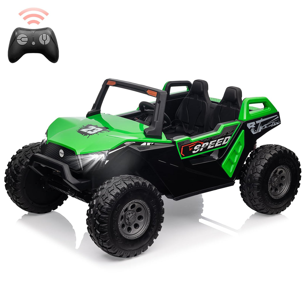 24V 2-Seater Ride-On Electric Vehicle for Kids with Remote Control, Battery-Powered Off-Road UTV Car Toy, Extra Foldable Seat
