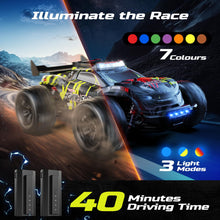 Load image into Gallery viewer, 1:14 Brushless RC Cars for Adults Fast 43 MPH, 4WD Off-Road RC Trucks with 7-Color LED Lights, Metal Shocks, All-Metal Drivetrain

