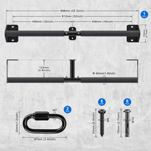 Load image into Gallery viewer, Kipika Heavy Duty Wall Mounted Pull Up Bar - (32" Straight Type &amp; Foam-padded Handles)
