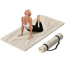 Load image into Gallery viewer, PAIDU Large Yoga Mat-72’x36’x0.4’ Extra Width ＆ Thick,Comfortable,Non-Slip Exercise Mat-Works Great on All Floor for Stretching,Yoga Studio,Gym or Home Workouts (Beige)

