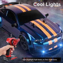 Load image into Gallery viewer, RC Drift Car, 1:14 Remote Control Car, 4WD 30KM/H High Speed RC Racing Car, 2.4GHz Electric Sport Drifting Car with LED Lights, 2 Batteries (Black)
