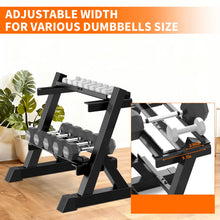 Load image into Gallery viewer, TomCare Dumbbell Rack Stand Only, 2-Tier 33 IN Length Adjustable Weight Rack  (Dumbells not included)
