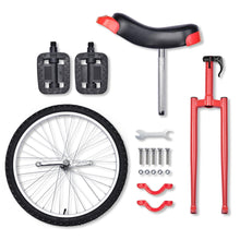 Load image into Gallery viewer, 24&quot; Inch Wheel Unicycle Leakproof Butyl Tire Wheel Cycling Outdoor Sports Fitness Exercise Health Red
