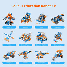 Load image into Gallery viewer, Robot X 12-in-1 Programmable APP RC Robot and Robot J 6-in-1 Programmable STEM Learning Toy
