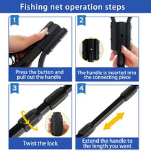 Load image into Gallery viewer, SEASPRO Black Telescoping Rubber Net – Lightweight, Non-Slip Grip
